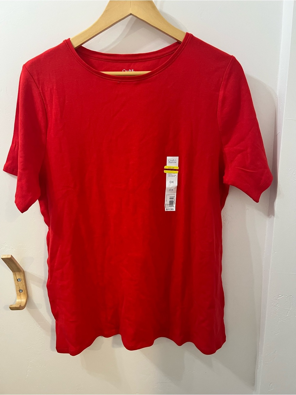 Women’s Crew Neck Short Sleeve Shirt - Red